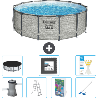Bestway Piscina Steel Pro Max Rotonda - 427x122 Cm - 8-pezzi S610 Bestway Piscina Steel Pro Max Rotonda - 427x122 Cm - 8-pezzi S610