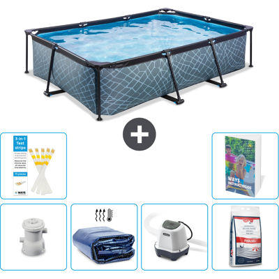 EXIT TOYS Exit-toys Piscina Exit Rettangolare - Effetto Pietra - 300x200x65 Cm - 7-pezzi S329 EXIT TOYS Exit-toys Piscina Exit Rettangolare - Effetto Pietra - 300x200x65 Cm - 7-pezzi S329