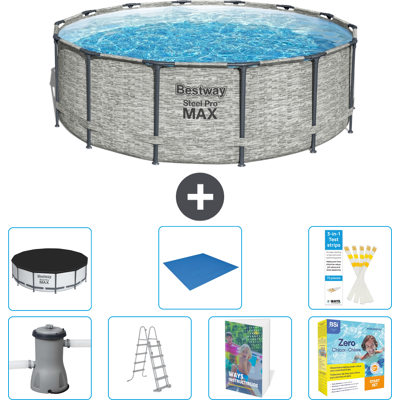 Bestway Piscina Steel Pro Max Rotonda - 427x122 Cm - 8-pezzi S546 Bestway Piscina Steel Pro Max Rotonda - 427x122 Cm - 8-pezzi S546