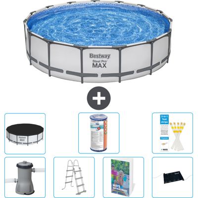 Bestway Piscina Steel Pro Max Rotonda - 457x122 Cm - 8-pezzi S619 Bestway Piscina Steel Pro Max Rotonda - 457x122 Cm - 8-pezzi S619