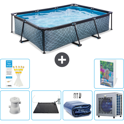 EXIT TOYS Exit-toys Piscina Exit Rettangolare - Effetto Pietra - 300x200x65 Cm - 7-pezzi S216 EXIT TOYS Exit-toys Piscina Exit Rettangolare - Effetto Pietra - 300x200x65 Cm - 7-pezzi S216