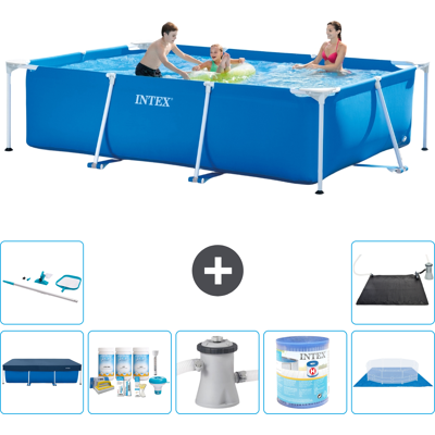 Intex Piscina Con Struttura Rettangolare - 300x200x75 Cm - 7-pezzi S30196 Intex Piscina Con Struttura Rettangolare - 300x200x75 Cm - 7-pezzi S30196