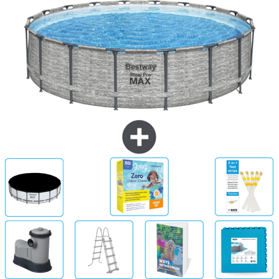 Bestway Piscina Steel Pro Max Rotonda - 549x122 Cm - 8-pezzi S566 Bestway Piscina Steel Pro Max Rotonda - 549x122 Cm - 8-pezzi S566