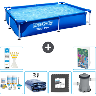 Bestway Piscina Steel Pro Rettangolare - 221x150x43 Cm - 7-pezzi S59 Bestway Piscina Steel Pro Rettangolare - 221x150x43 Cm - 7-pezzi S59