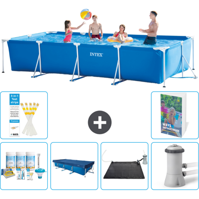 Intex Piscina Con Struttura Rettangolare - 450x220x84 Cm - 7-pezzi S110 Intex Piscina Con Struttura Rettangolare - 450x220x84 Cm - 7-pezzi S110