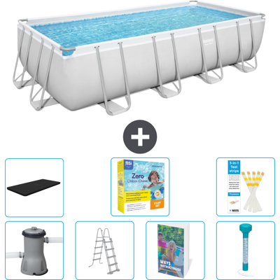 Bestway Piscina Power Steel Rettangolare - 488x244x122 Cm - 8-pezzi S532 Bestway Piscina Power Steel Rettangolare - 488x244x122 Cm - 8-pezzi S532