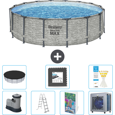Bestway Piscina Steel Pro Max Rotonda - 488x122 Cm - 8-pezzi S538 Bestway Piscina Steel Pro Max Rotonda - 488x122 Cm - 8-pezzi S538