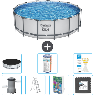 Bestway Piscina Steel Pro Max Rotonda - 488x122 Cm - 8-pezzi S563 Bestway Piscina Steel Pro Max Rotonda - 488x122 Cm - 8-pezzi S563