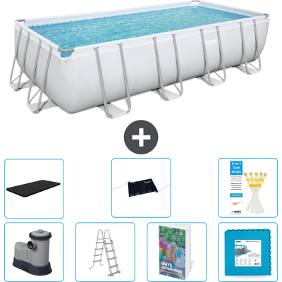 Bestway Piscina Power Steel Rettangolare - 549x274x122 Cm - 8-pezzi S621 Bestway Piscina Power Steel Rettangolare - 549x274x122 Cm - 8-pezzi S621