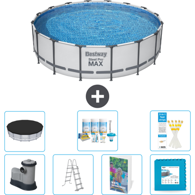 Bestway Piscina Steel Pro Max Rotonda - 488x122 Cm - 8-pezzi S536 Bestway Piscina Steel Pro Max Rotonda - 488x122 Cm - 8-pezzi S536