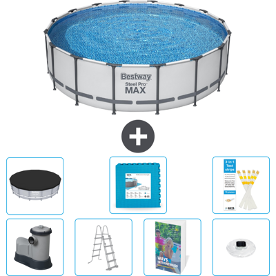 Bestway Piscina Steel Pro Max Rotonda - 488x122 Cm - 8-pezzi S674 Bestway Piscina Steel Pro Max Rotonda - 488x122 Cm - 8-pezzi S674