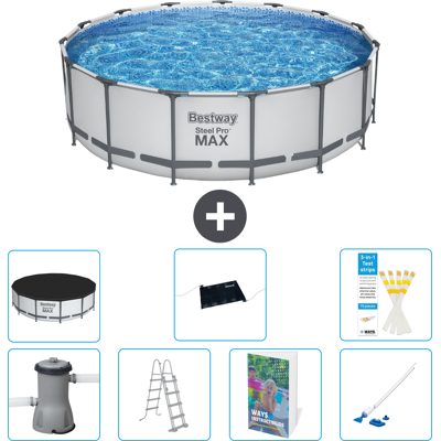 Bestway Piscina Steel Pro Max Rotonda - 488x122 Cm - 8-pezzi S600 Bestway Piscina Steel Pro Max Rotonda - 488x122 Cm - 8-pezzi S600