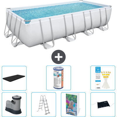 Bestway Piscina Power Steel Rettangolare - 549x274x122 Cm - 8-pezzi S619 Bestway Piscina Power Steel Rettangolare - 549x274x122 Cm - 8-pezzi S619