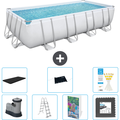 Bestway Piscina Power Steel Rettangolare - 549x274x122 Cm - 8-pezzi S543 Bestway Piscina Power Steel Rettangolare - 549x274x122 Cm - 8-pezzi S543