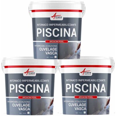 ARCANE INDUSTRIES Rivestimento Impermeabile Per Piscine, Vasca: Arcacim Pool - 3 X 25 Kg Bianco - ARCANE INDUSTRIES Rivestimento Impermeabile Per Piscine, Vasca: Arcacim Pool - 3 X 25 Kg Bianco -