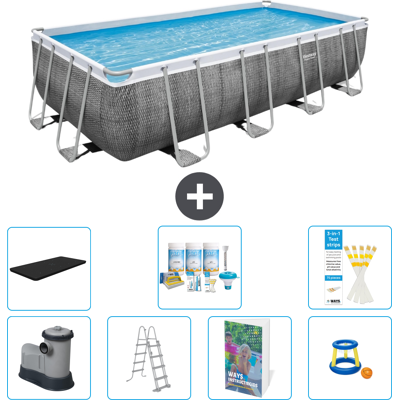 Bestway Piscina Power Steel Rettangolare - 549x274x122 Cm - 8-pezzi S548 Bestway Piscina Power Steel Rettangolare - 549x274x122 Cm - 8-pezzi S548