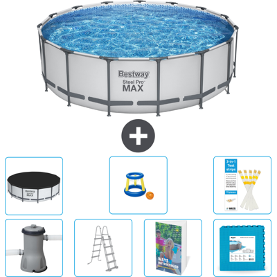 Bestway Piscina Steel Pro Max Rotonda - 488x122 Cm - 8-pezzi S570 Bestway Piscina Steel Pro Max Rotonda - 488x122 Cm - 8-pezzi S570