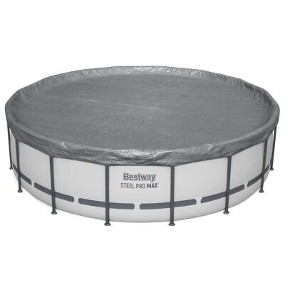 Bestway Copertura Per Piscina 1 Ø6,71 M Rotondo Poliestere Grigio For Bestway Copertura Per Piscina 1 Ø6,71 M Rotondo Poliestere Grigio For