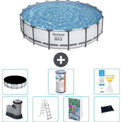 Bestway Piscina Steel Pro Max Rotonda - 549x122 Cm - 8-pezzi S619 Bestway Piscina Steel Pro Max Rotonda - 549x122 Cm - 8-pezzi S619