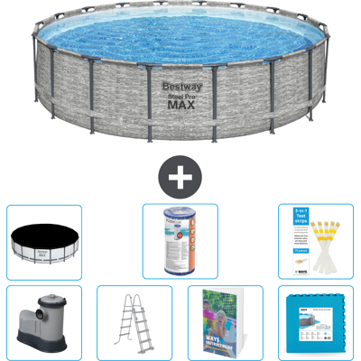 Bestway Piscina Steel Pro Max Rotonda - 549x122 Cm - 8-pezzi S602 Bestway Piscina Steel Pro Max Rotonda - 549x122 Cm - 8-pezzi S602
