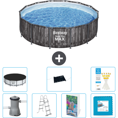 Bestway Piscina Steel Pro Max Rotonda - 427x107 Cm - 8-pezzi S621 Bestway Piscina Steel Pro Max Rotonda - 427x107 Cm - 8-pezzi S621