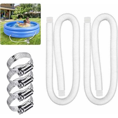 URSUS Tubo Di Ricambio Da 1,25" Di Diametro Per Piscine Fuori Terra, Con Morsetto Metallico Per Pompa Filtro Intex O Tubi Da 3,2 Cm - Lunghezza 1,5 Metri (confezione Da 2) URSUS Tubo Di Ricambio Da 1,25" Di Diametro Per Piscine Fuori Terra, Con Morsetto Metallico Per Pompa Filtro Intex O Tubi Da 3,2 Cm - Lunghezza 1,5 Metri (confezione Da 2)
