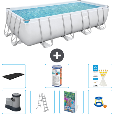 Bestway Piscina Power Steel Rettangolare - 549x274x122 Cm - 8-pezzi S541 Bestway Piscina Power Steel Rettangolare - 549x274x122 Cm - 8-pezzi S541