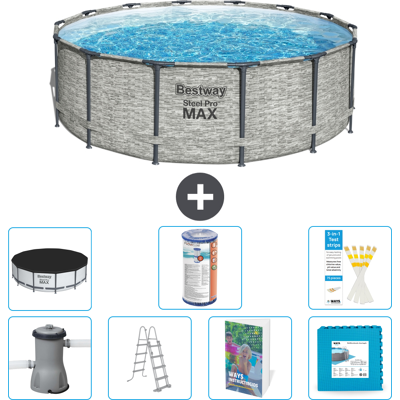 Bestway Piscina Steel Pro Max Rotonda - 427x122 Cm - 8-pezzi S602 Bestway Piscina Steel Pro Max Rotonda - 427x122 Cm - 8-pezzi S602