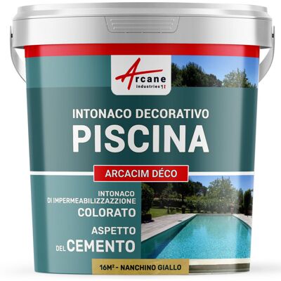 ARCANE INDUSTRIES Intonaco Per Piscine, Decorativo Di Finitura E Impermeabilizzante - Arcacim Deco - 16 M² Nankin Giallo - ARCANE INDUSTRIES Intonaco Per Piscine, Decorativo Di Finitura E Impermeabilizzante - Arcacim Deco - 16 M² Nankin Giallo -