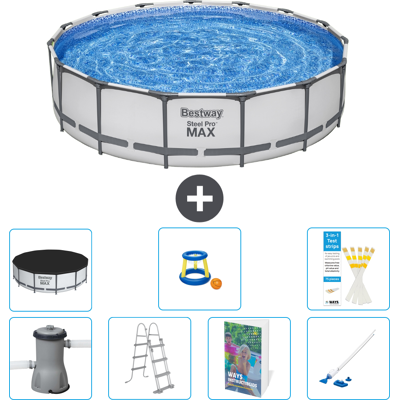 Bestway Piscina Steel Pro Max Rotonda - 457x122 Cm - 8-pezzi S590 Bestway Piscina Steel Pro Max Rotonda - 457x122 Cm - 8-pezzi S590