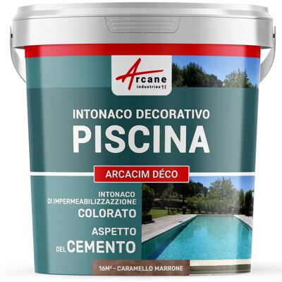 ARCANE INDUSTRIES Intonaco Per Piscine, Decorativo Di Finitura E Impermeabilizzante - Arcacim Deco - 16 M² Marrone Caramello - ARCANE INDUSTRIES Intonaco Per Piscine, Decorativo Di Finitura E Impermeabilizzante - Arcacim Deco - 16 M² Marrone Caramello -