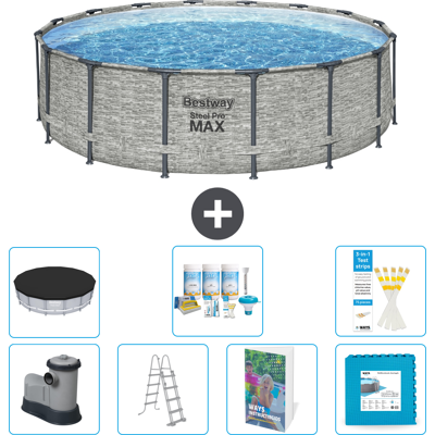 Bestway Piscina Steel Pro Max Rotonda - 488x122 Cm - 8-pezzi S536 Bestway Piscina Steel Pro Max Rotonda - 488x122 Cm - 8-pezzi S536