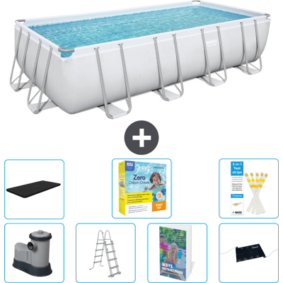 Bestway Piscina Power Steel Rettangolare - 549x274x122 Cm - 8-pezzi S582 Bestway Piscina Power Steel Rettangolare - 549x274x122 Cm - 8-pezzi S582