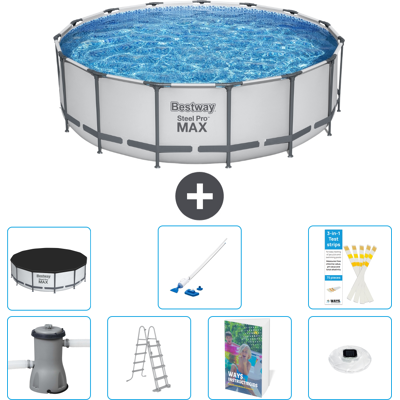 Bestway Piscina Steel Pro Max Rotonda - 488x122 Cm - 8-pezzi S552 Bestway Piscina Steel Pro Max Rotonda - 488x122 Cm - 8-pezzi S552