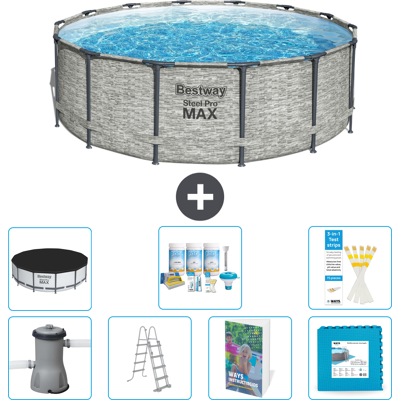 Bestway Piscina Steel Pro Max Rotonda - 427x122 Cm - 8-pezzi S536 Bestway Piscina Steel Pro Max Rotonda - 427x122 Cm - 8-pezzi S536