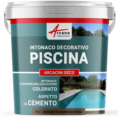 ARCANE INDUSTRIES Intonaco Per Piscine, Decorativo Di Finitura E Impermeabilizzante - Arcacim Deco - 8 M² Rossetto Marrone Rosa - ARCANE INDUSTRIES Intonaco Per Piscine, Decorativo Di Finitura E Impermeabilizzante - Arcacim Deco - 8 M² Rossetto Marrone Rosa -