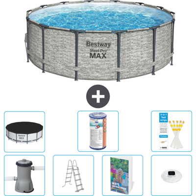 Bestway Piscina Steel Pro Max Rotonda - 427x122 Cm - 8-pezzi S622 Bestway Piscina Steel Pro Max Rotonda - 427x122 Cm - 8-pezzi S622