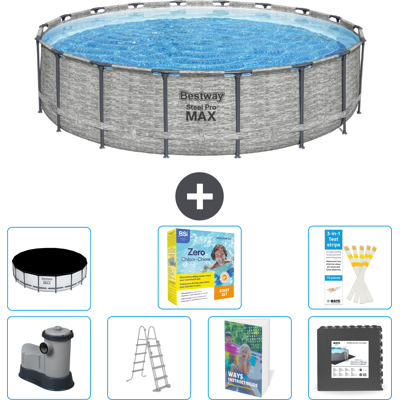 Bestway Piscina Steel Pro Max Rotonda - 549x122 Cm - 8-pezzi S607 Bestway Piscina Steel Pro Max Rotonda - 549x122 Cm - 8-pezzi S607
