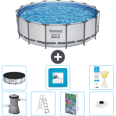 Bestway Piscina Steel Pro Max Rotonda - 488x122 Cm - 8-pezzi S674 Bestway Piscina Steel Pro Max Rotonda - 488x122 Cm - 8-pezzi S674