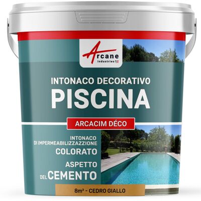 ARCANE INDUSTRIES Intonaco Per Piscine, Decorativo Di Finitura E Impermeabilizzante - Arcacim Deco - 8 M² Cedro Giallo - ARCANE INDUSTRIES Intonaco Per Piscine, Decorativo Di Finitura E Impermeabilizzante - Arcacim Deco - 8 M² Cedro Giallo -