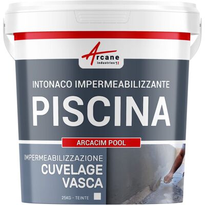 ARCANE INDUSTRIES Rivestimento Impermeabile Per Piscine, Vasca: Arcacim Pool - 25 Kg Bianco - ARCANE INDUSTRIES Rivestimento Impermeabile Per Piscine, Vasca: Arcacim Pool - 25 Kg Bianco -