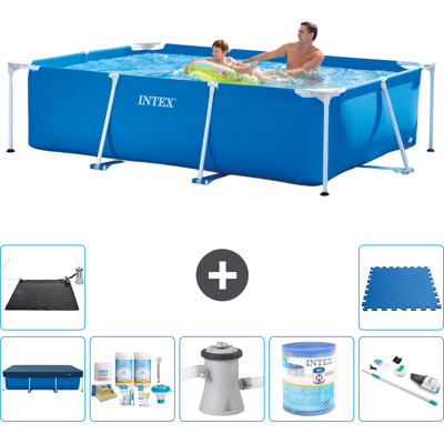 Intex Piscina Con Struttura Rettangolare - 260x160x65 Cm - 7-pezzi S30123 Intex Piscina Con Struttura Rettangolare - 260x160x65 Cm - 7-pezzi S30123