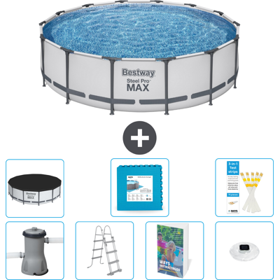 Bestway Piscina Steel Pro Max Rotonda - 427x122 Cm - 8-pezzi S674 Bestway Piscina Steel Pro Max Rotonda - 427x122 Cm - 8-pezzi S674