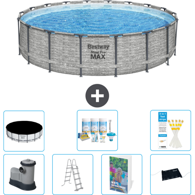 Bestway Piscina Steel Pro Max Rotonda - 549x122 Cm - 8-pezzi S632 Bestway Piscina Steel Pro Max Rotonda - 549x122 Cm - 8-pezzi S632