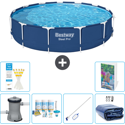 Bestway Piscina Steel Pro Rotonda - 396x84 Cm - 7-pezzi S267 Bestway Piscina Steel Pro Rotonda - 396x84 Cm - 7-pezzi S267