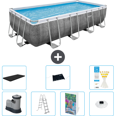 Bestway Piscina Power Steel Rettangolare - 549x274x122 Cm - 8-pezzi S598 Bestway Piscina Power Steel Rettangolare - 549x274x122 Cm - 8-pezzi S598