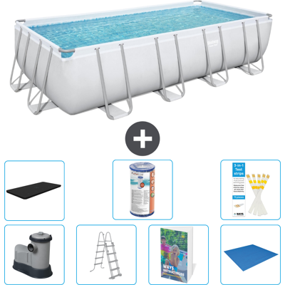 Bestway Piscina Power Steel Rettangolare - 549x274x122 Cm - 8-pezzi S594 Bestway Piscina Power Steel Rettangolare - 549x274x122 Cm - 8-pezzi S594
