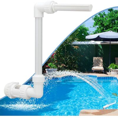 TAPWORKS Fontana A Cascata Per Piscina Con Getto D'Acqua, Decorativo, Aeratore Regolabile Per Sopra Terra Piscina E Centro Benessere, Accessori Giardino E Terrazza TAPWORKS Fontana A Cascata Per Piscina Con Getto D'Acqua, Decorativo, Aeratore Regolabile Per Sopra Terra Piscina E Centro Benessere, Accessori Giardino E Terrazza