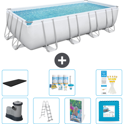Bestway Piscina Power Steel Rettangolare - 549x274x122 Cm - 8-pezzi S536 Bestway Piscina Power Steel Rettangolare - 549x274x122 Cm - 8-pezzi S536