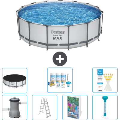 Bestway Piscina Steel Pro Max Rotonda - 488x122 Cm - 8-pezzi S574 Bestway Piscina Steel Pro Max Rotonda - 488x122 Cm - 8-pezzi S574